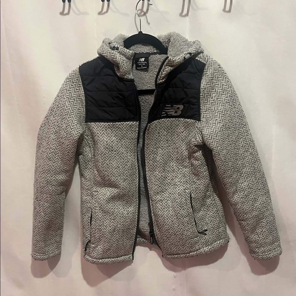 New Balance Black and Gray Hooded Jacket